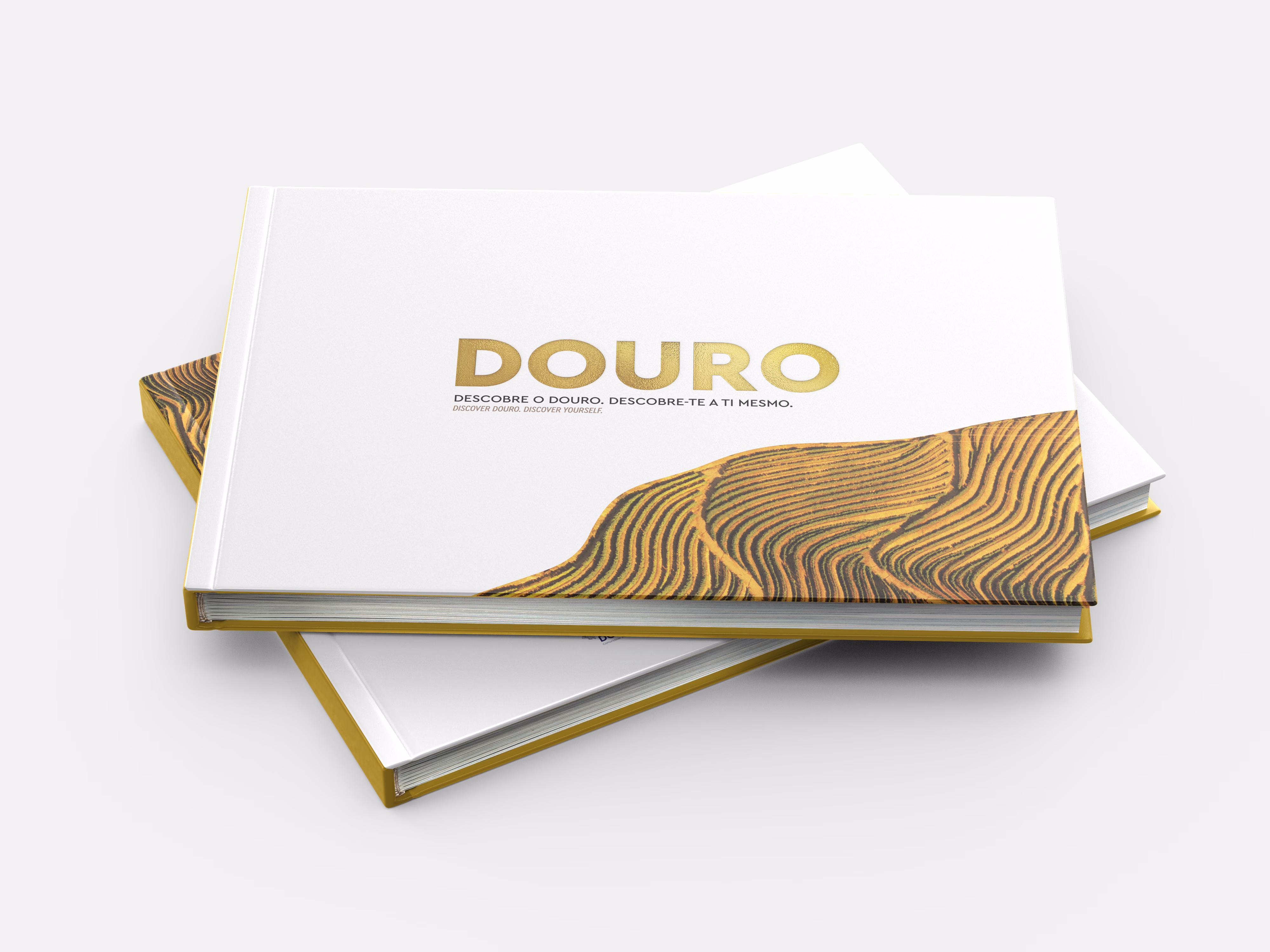 Discover Douro editorial book cover with gold foil lettering