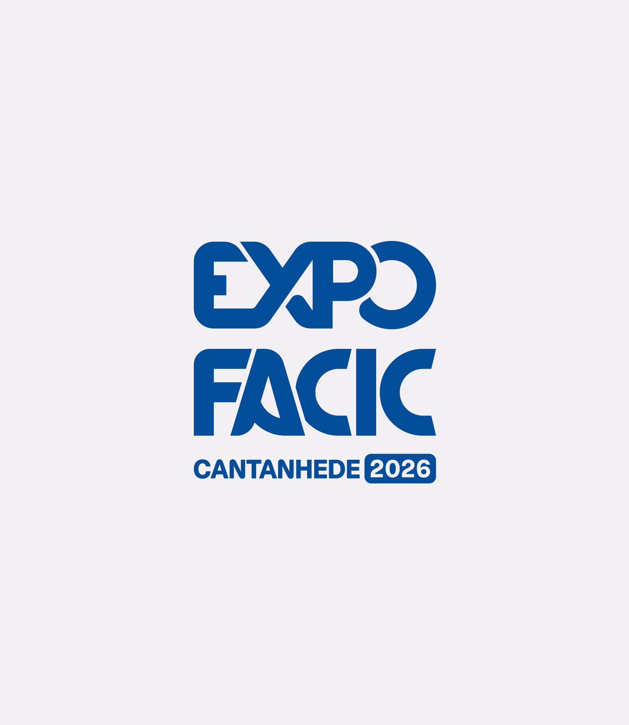 Expofacic logo after the rebrand: 2026 edition in blue
